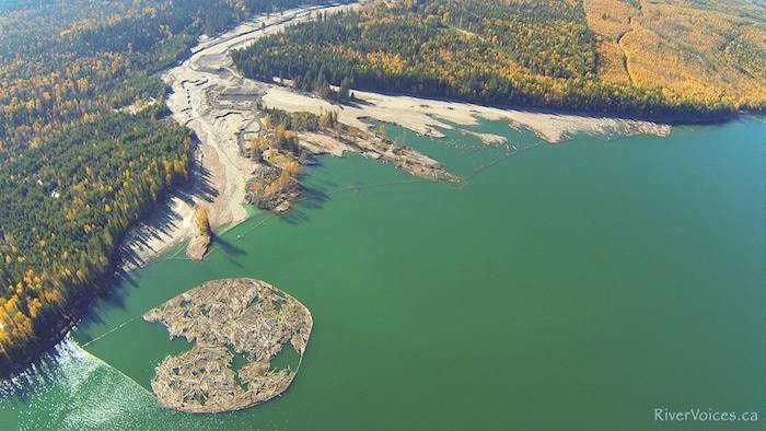 aerial of Hazeltine Creek after Mount Polley mine disaster. Jeremy Williams photo